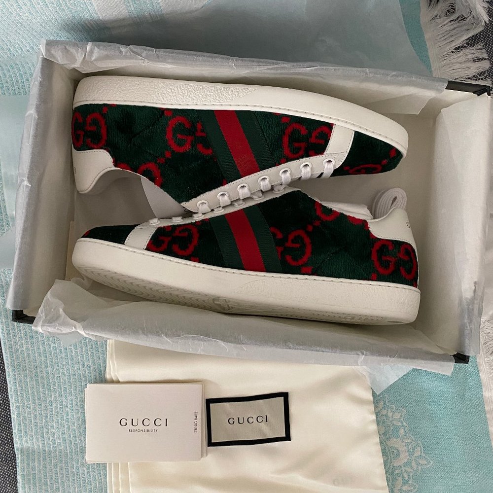 Gucci Ace Velvet Sneakers